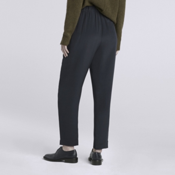 PHILLIP LIM NEWWOMEN PLEATED FRONT SILK BLACK PANT - Picture 2 of 4